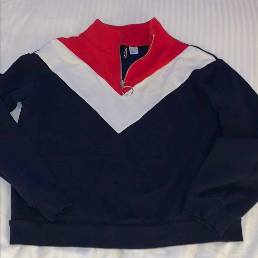 H&M Divided red, white and blue sweatshirt XS